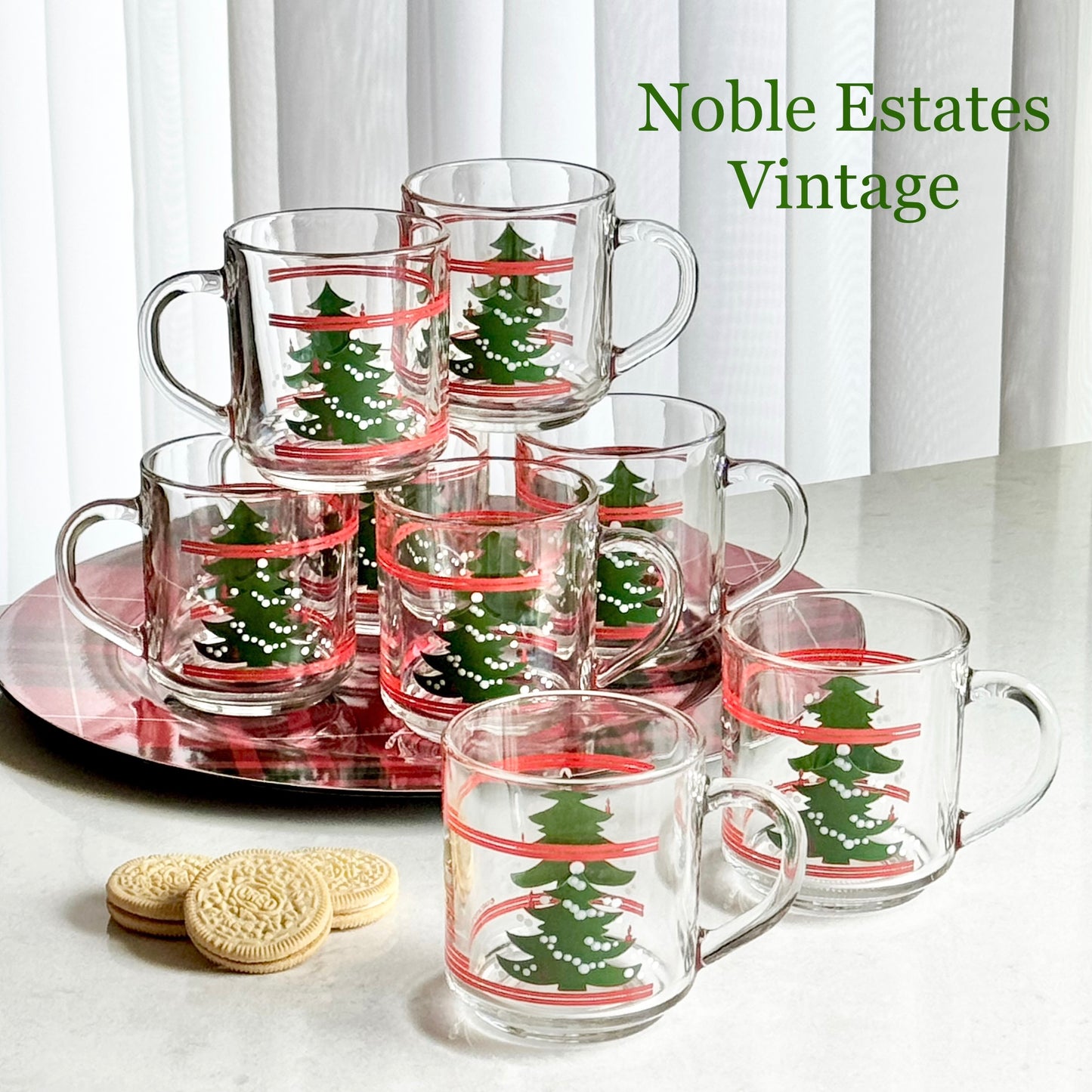 Vintage Waechtersbach Christmas Tree Cups - Set of 8