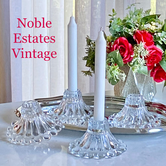 Vintage Anchor Hocking Boopie Berwick Candle Holders - Set of 4