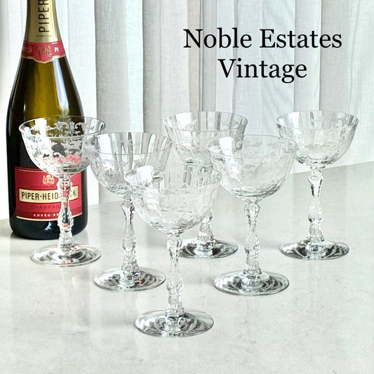 Vintage Fostoria Navarre Champagne Coupes / Sherbets  (circa 1936 - 1982) - Set of 6