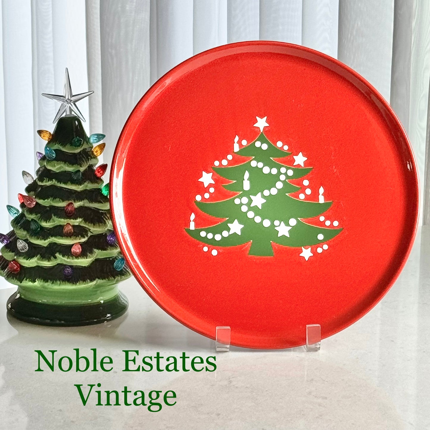 Vintage Waechtersbach Red Christmas Tree 12 Inch Platter