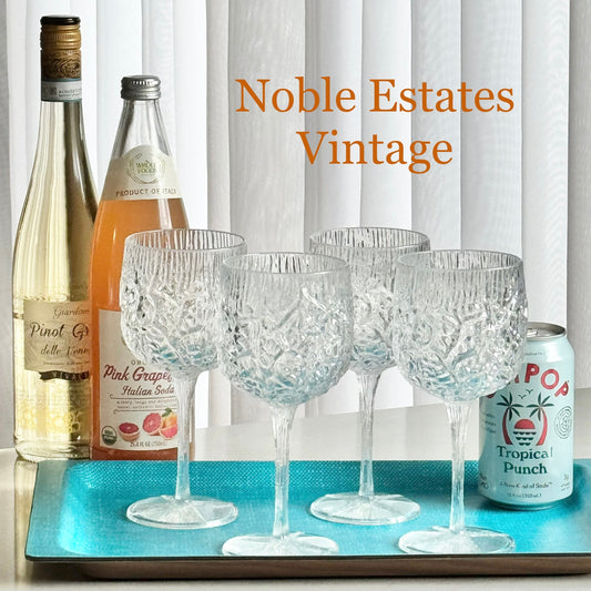 Vintage Acrylic Glasses - Set of 4 Goblets