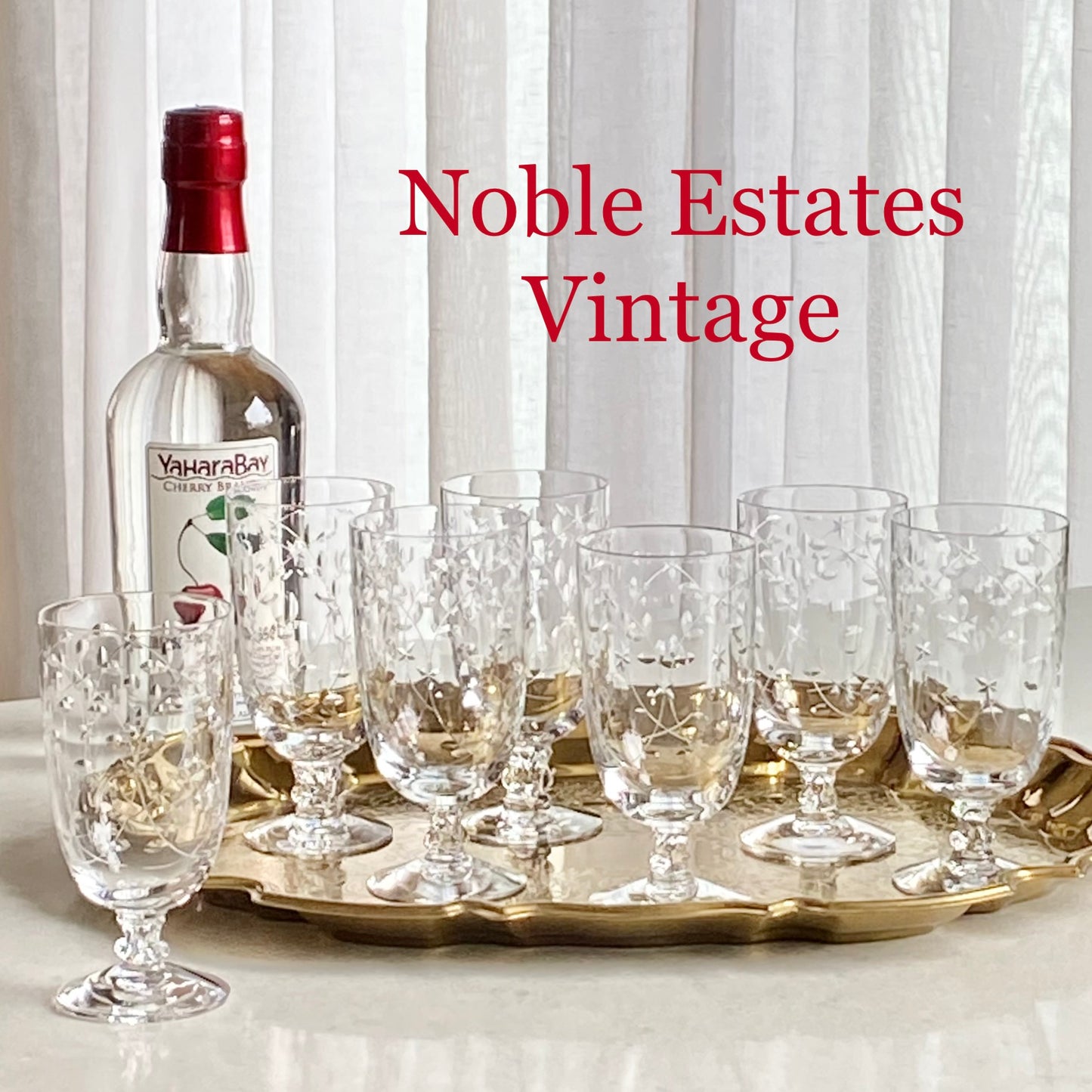 Vintage Fostoria Christiana Glasses (circa 1942 - 1969) - Set of 7