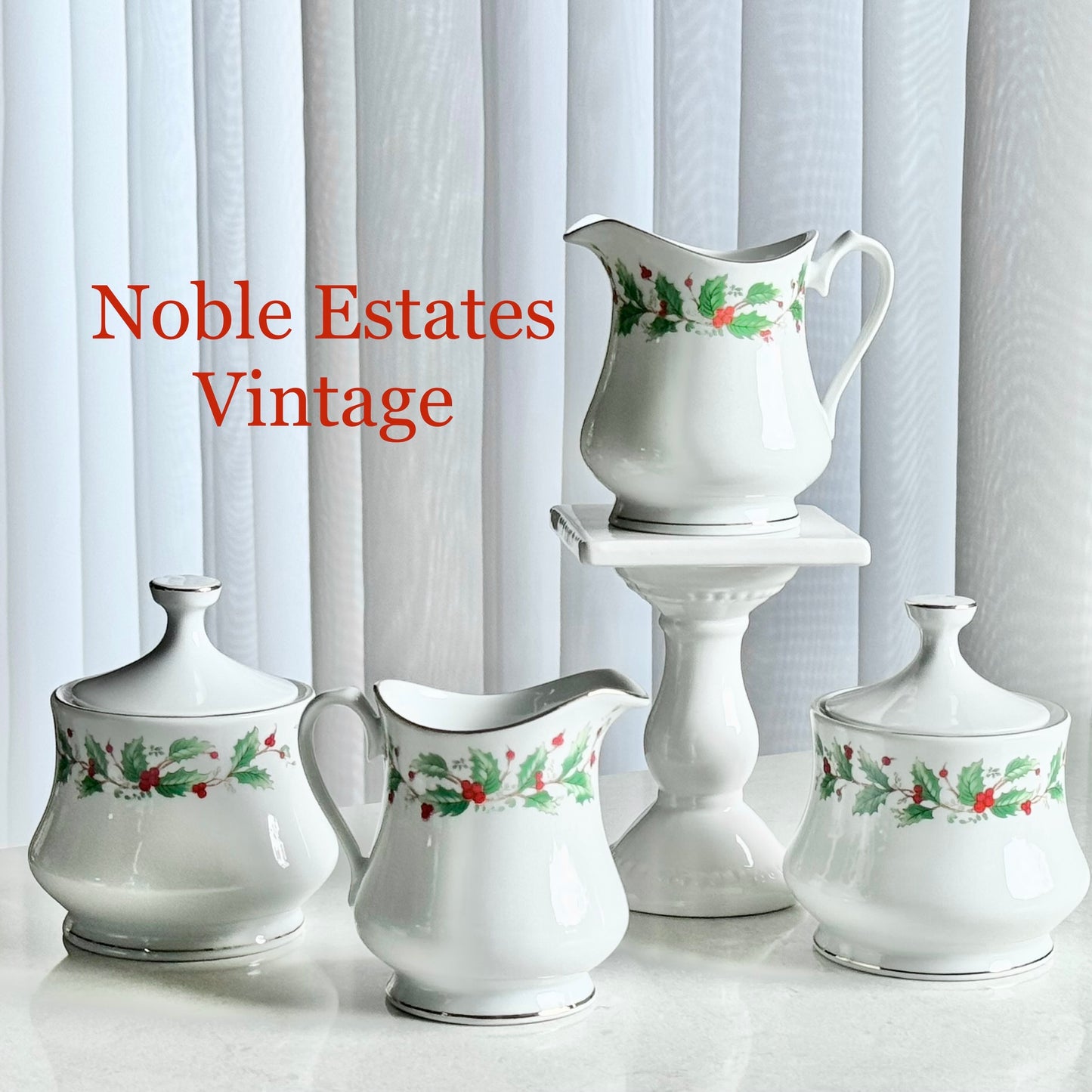 Vintage China Pearl Noel Sugar and Creamer Sets - 2 Available