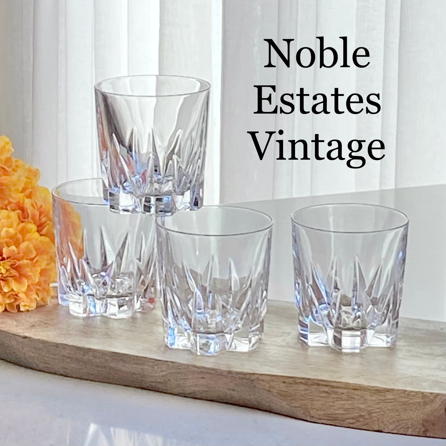 Vintage Cristal D'Arques-Durand Chaumont Glasses - Set of 4 Tumblers
