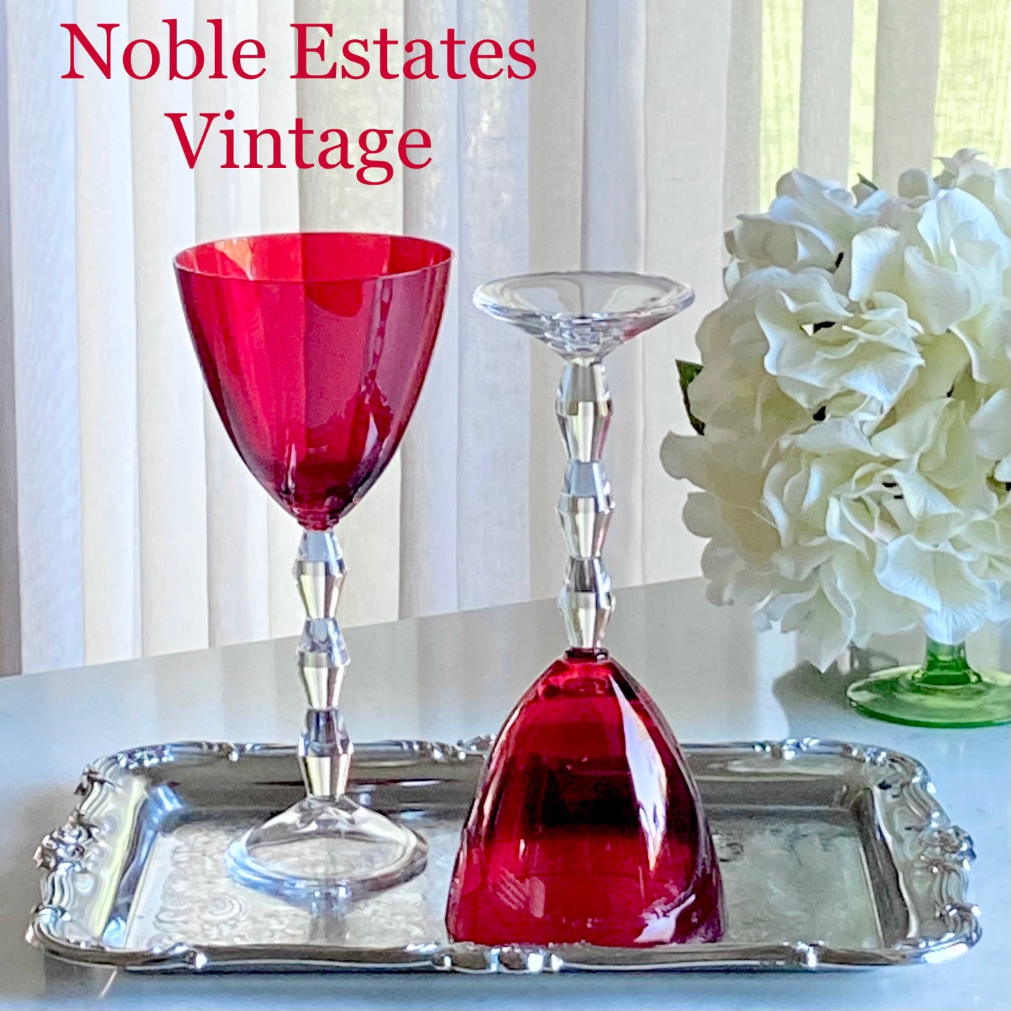 Vintage Lenox Ruby Carat Glasses (circa 2000 - 2001) - Set of 2