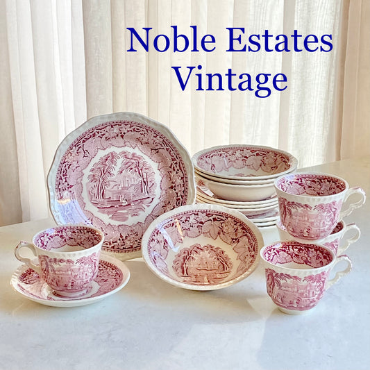 Vintage Franciscan Pink Vista Service for Four (circa 1983 - 1989) - 16 pieces total