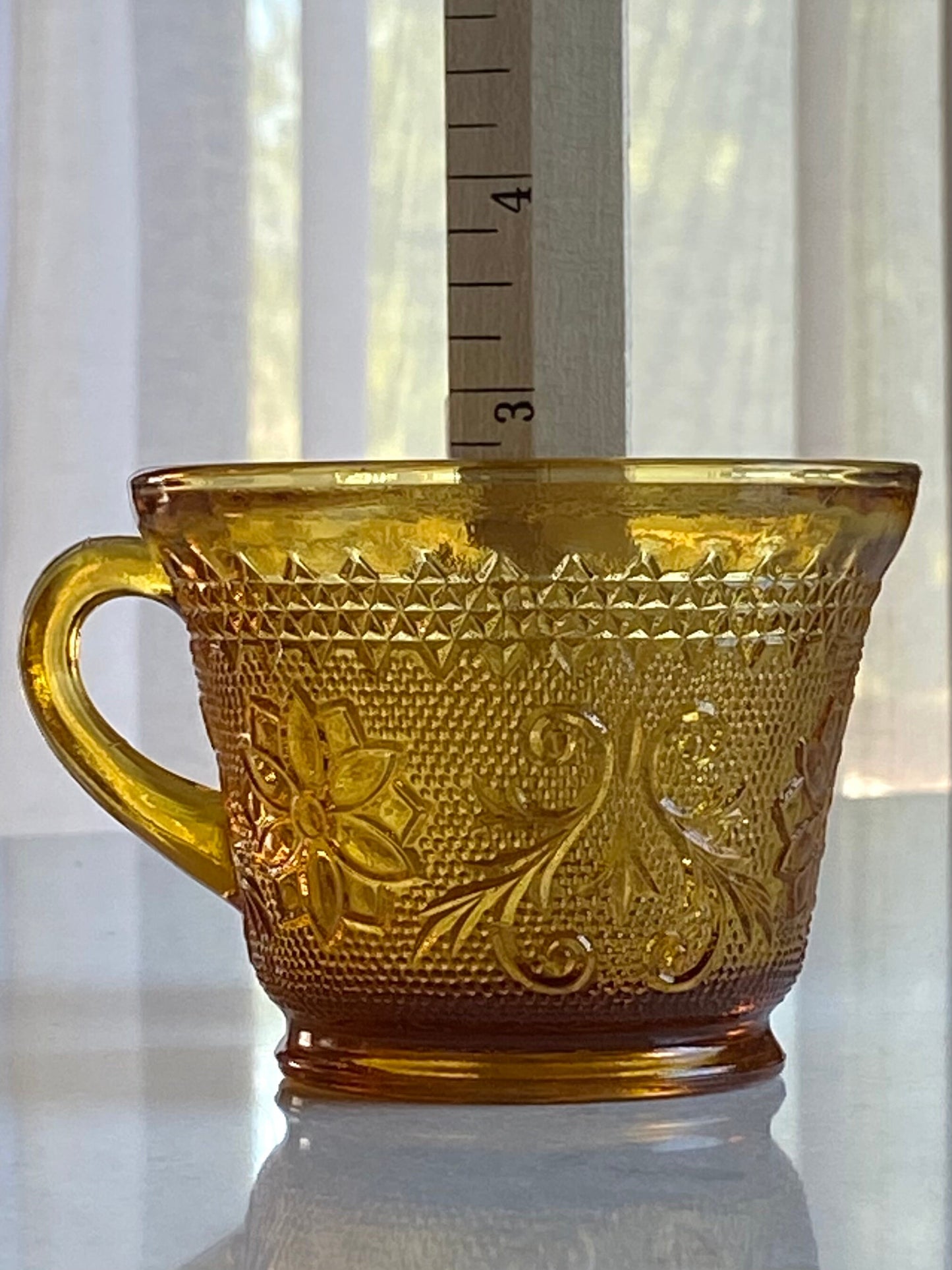 Vintage Indiana Glass Tiara Sandwich Chantilly Amber Punch Bowl and 12 Cups