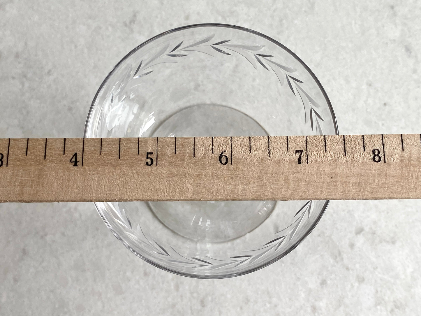 Vintage Fostoria Holly Etched Glasses (circa 1942 - 1980) - Set of 8