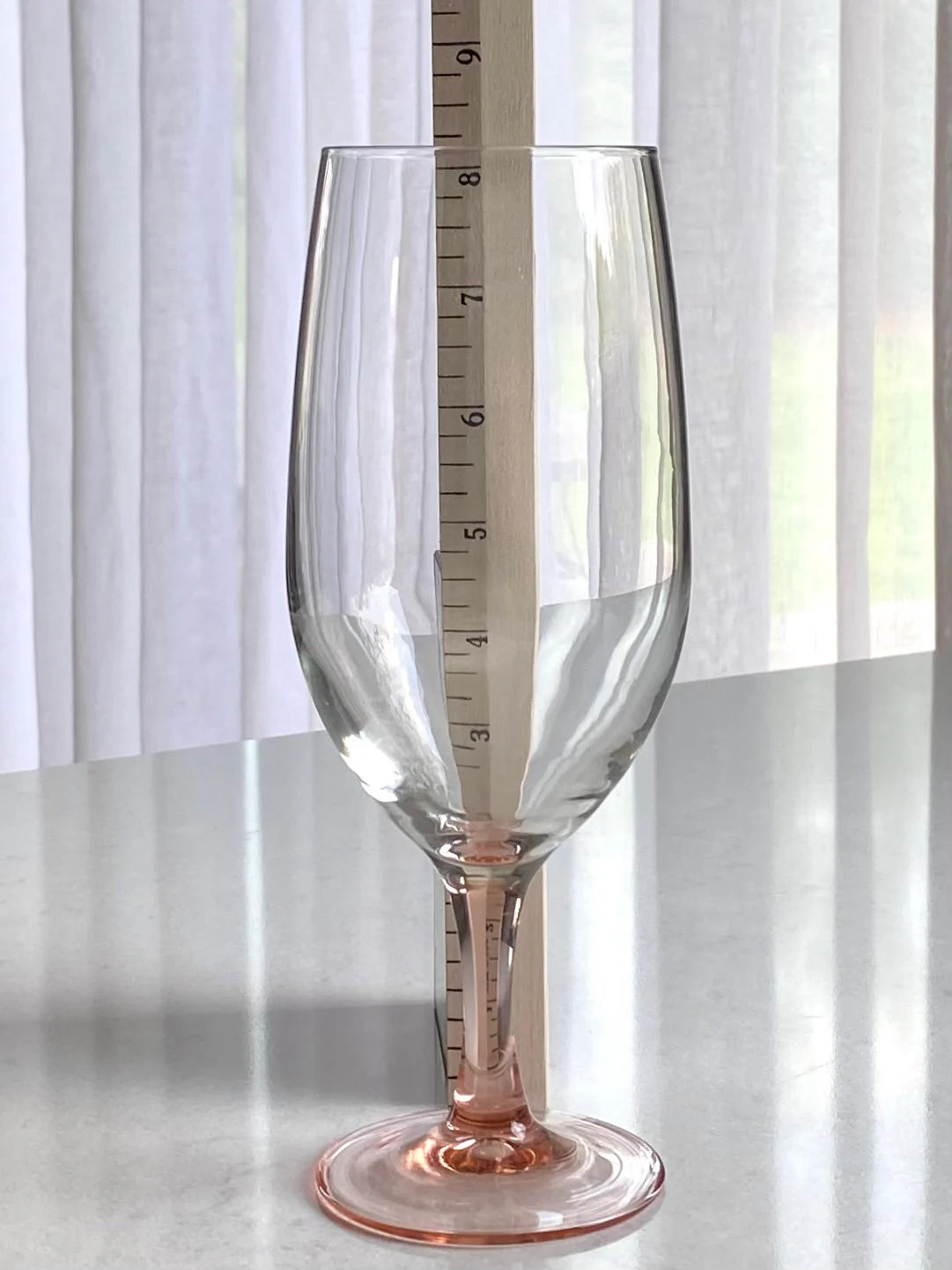 Vintage Luminarc Pink Stem Glasses by J.G. Durand of Verrerie Cristallerie D'Arques in France - Set of 6 (Set #6LC)