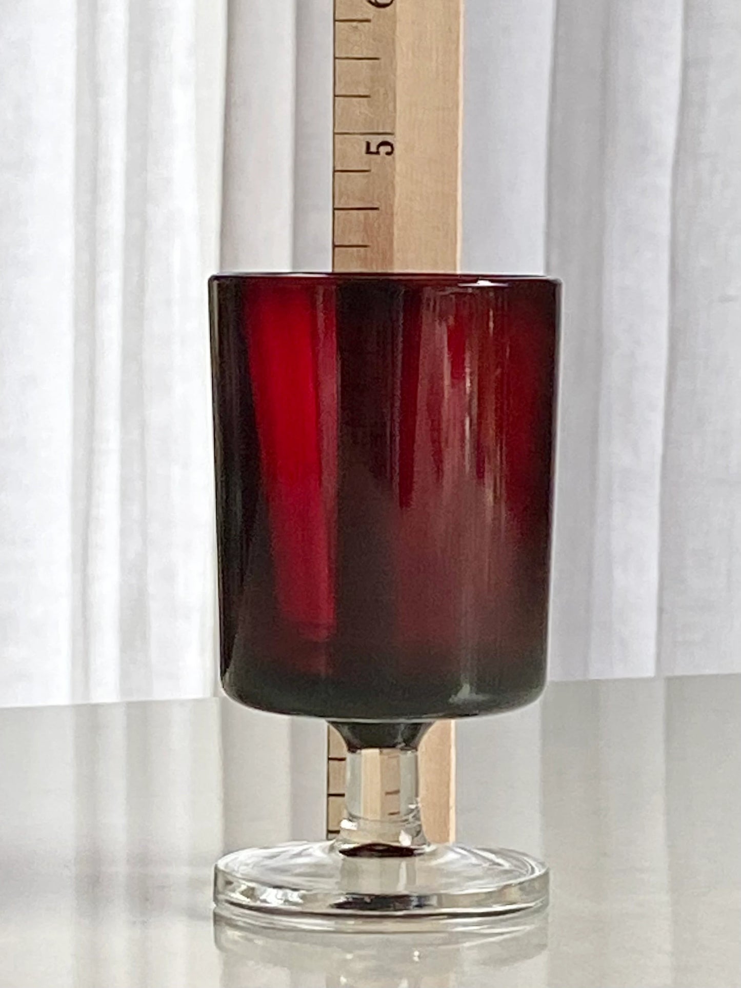 Vintage Cristal D'Arques-Durand Cavalier Ruby Red Glasses - Set of 12