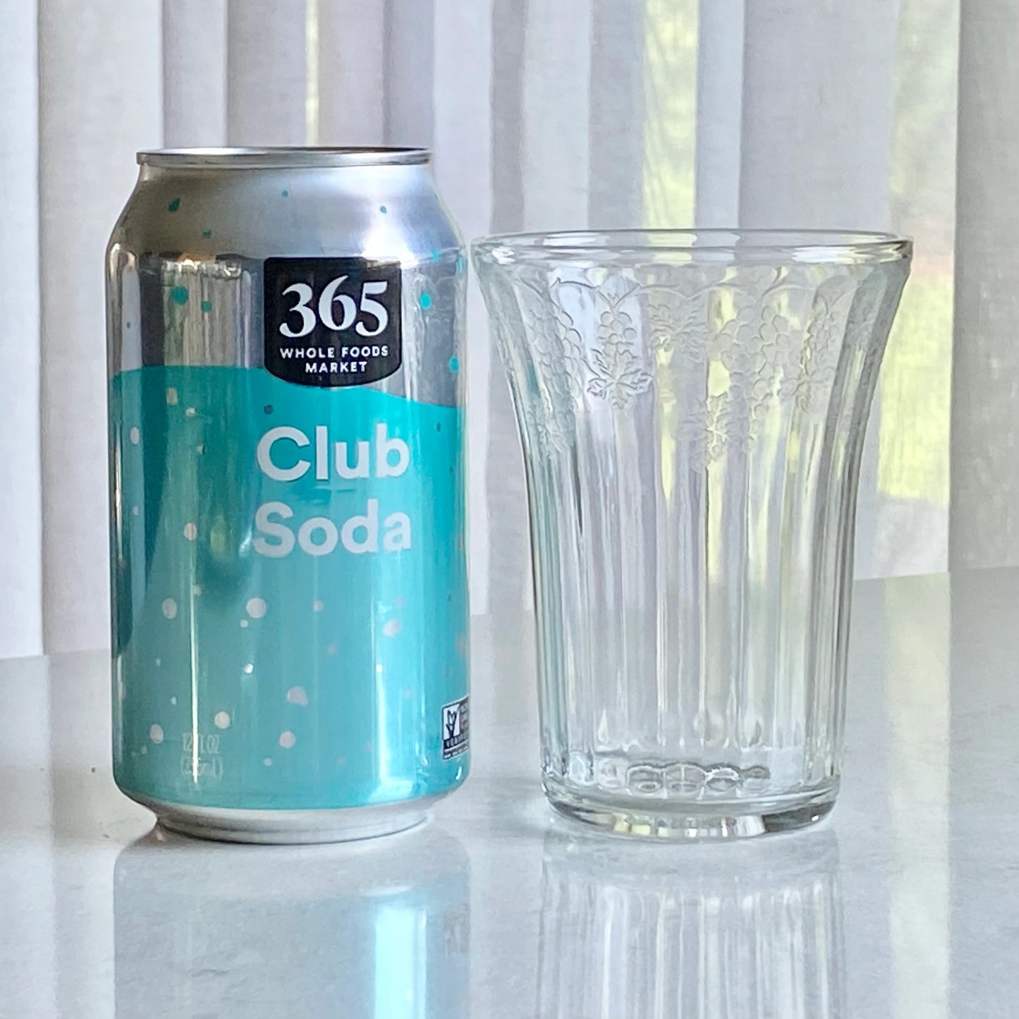 Vintage Optic Panel Grape and Vine Tumblers - Set of 8