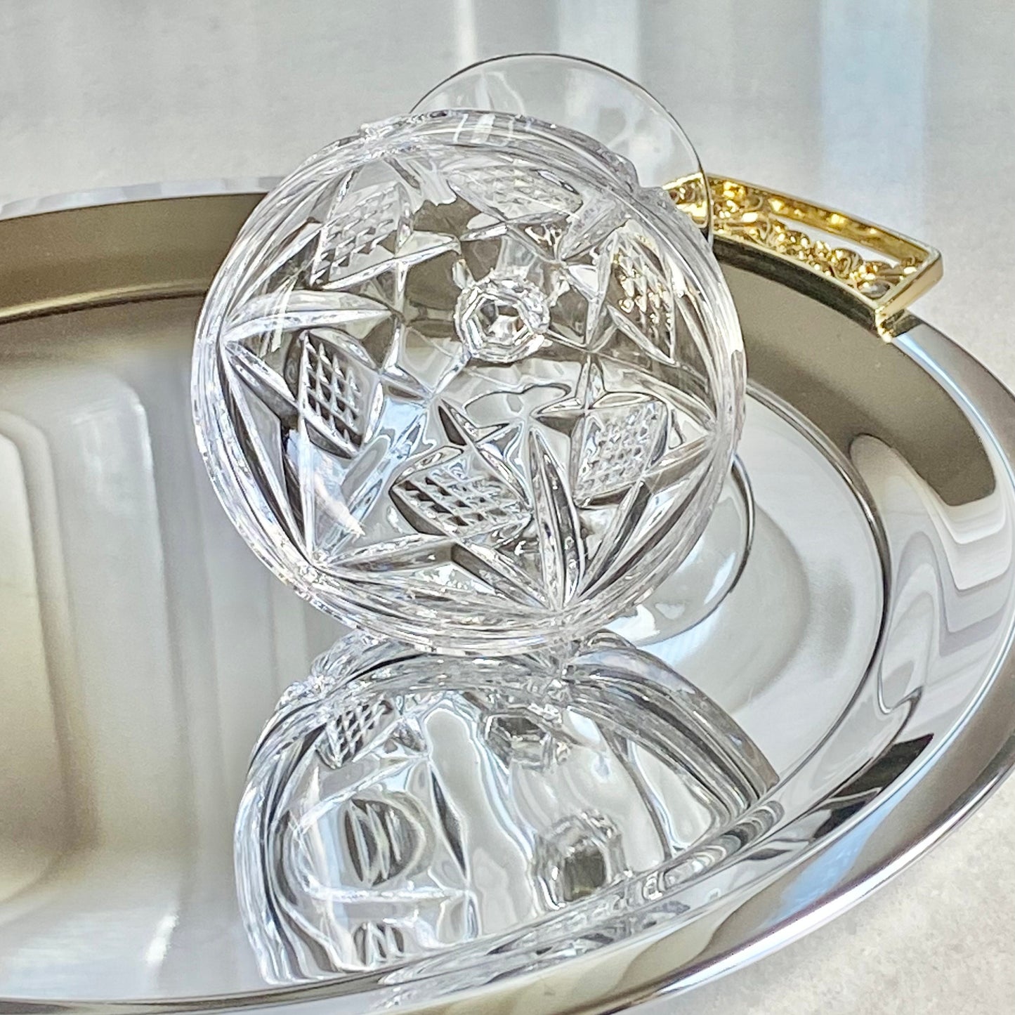 Vintage Katharinen Hutte Crystal Champagne Coupes / Cocktail Glasses - Set of 10