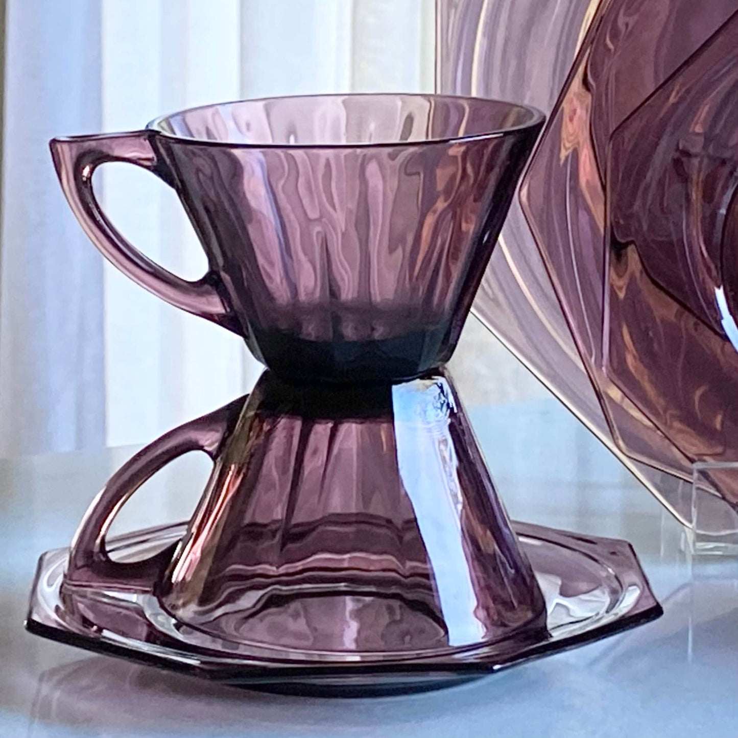 Vintage Hazel Atlas Moroccan Amethyst Service for 4 - 20 Pieces Total