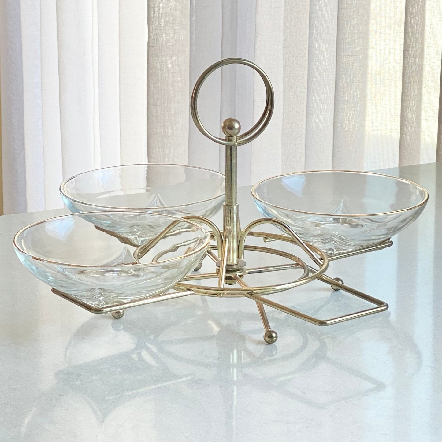 Vintage Hazel Atlas Rotating Metal Stand for Colony 6-1/8 in Bowls - STAND ONLY