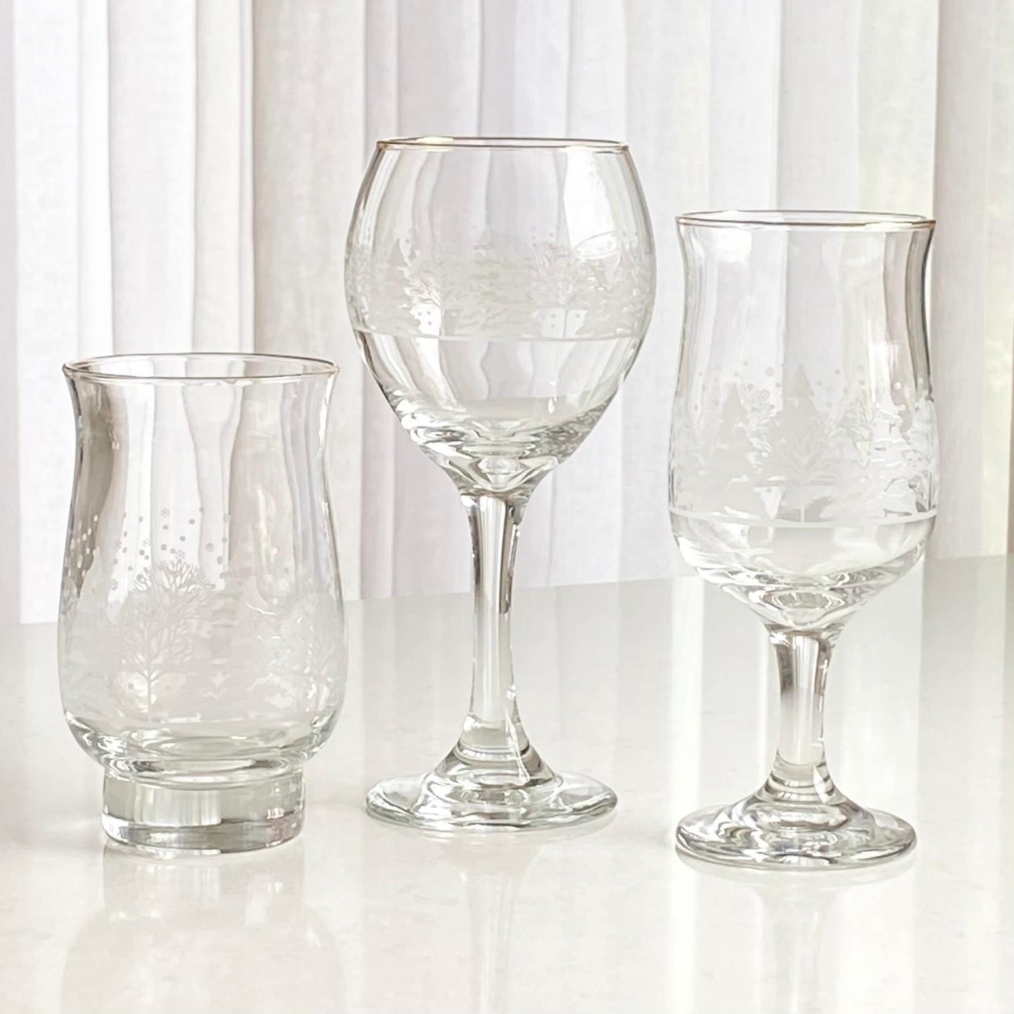 Vintage Lynn's Christmas Pines Glasses Made for Arby's - 18 Available