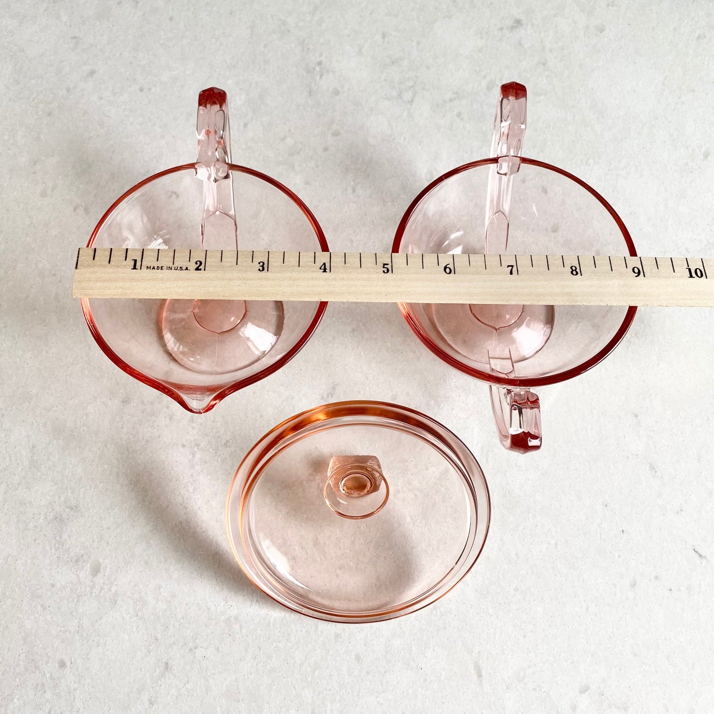 Vintage Pink Covered Sugar and Creamer Set