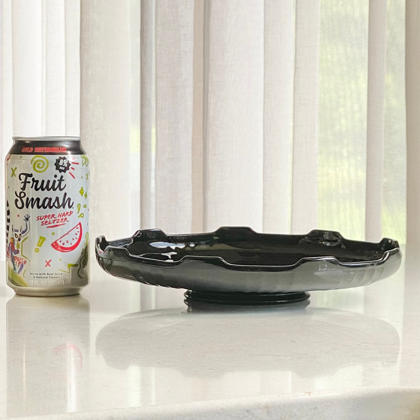 Vintage Black Glass Bowl