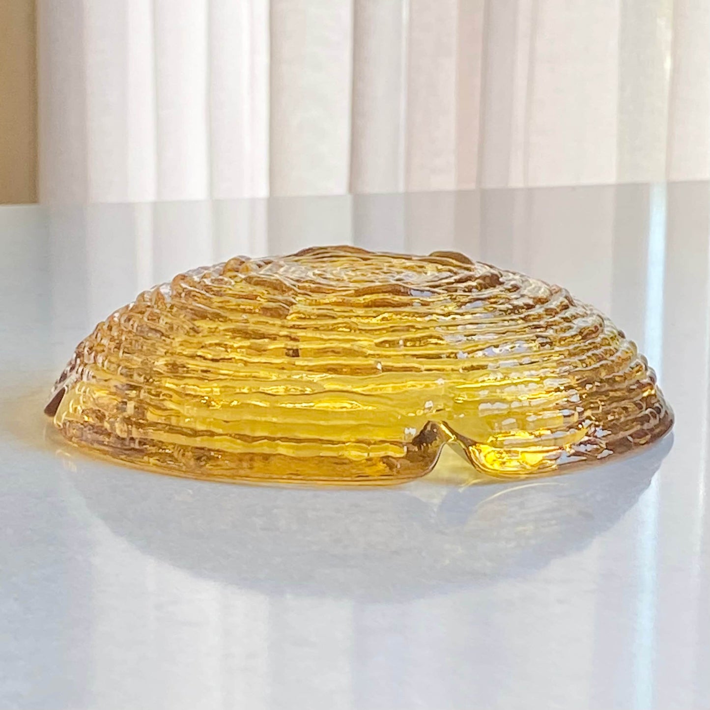 Vintage Anchor Hocking Soreno Gold 6-1/4 inch Ashtray (circa 1966 - 1970)