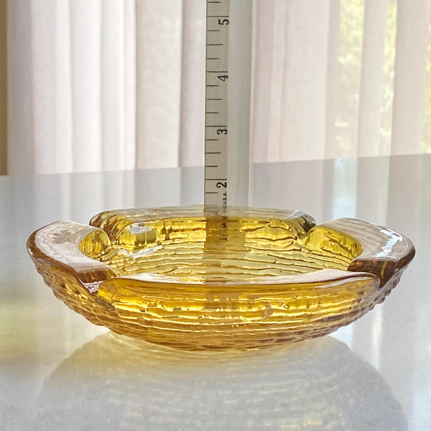 Vintage Anchor Hocking Soreno Gold 6-1/4 inch Ashtray (circa 1966 - 1970)
