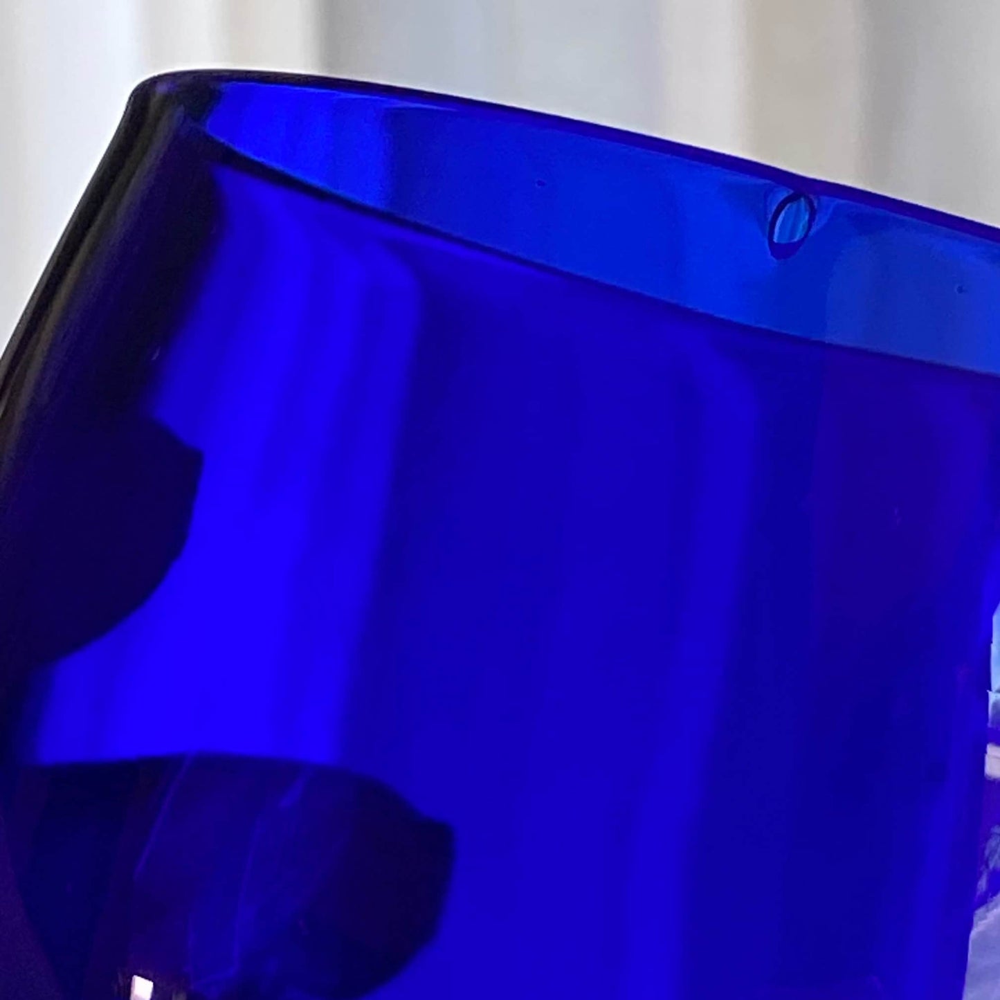 Vintage Cobalt Blue Roly Poly 12 Ounce Tumblers - Set of 7