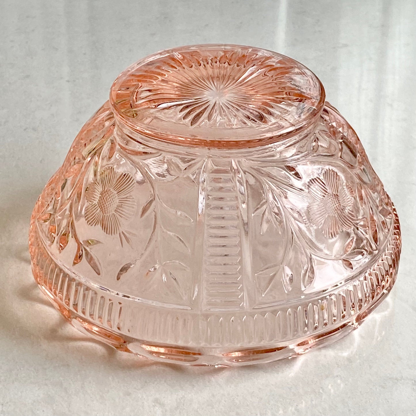 Vintage Pink Scalloped Bowl