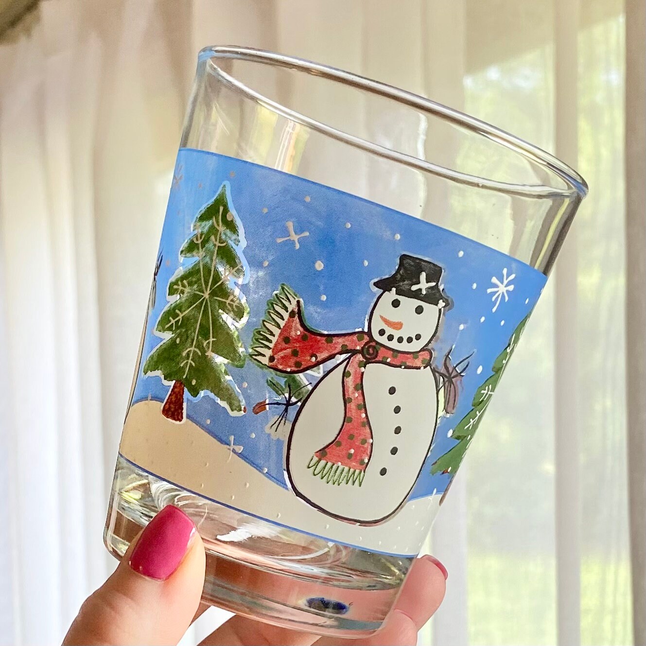 Vintage Libbey Snowman Glasses - Set of 6