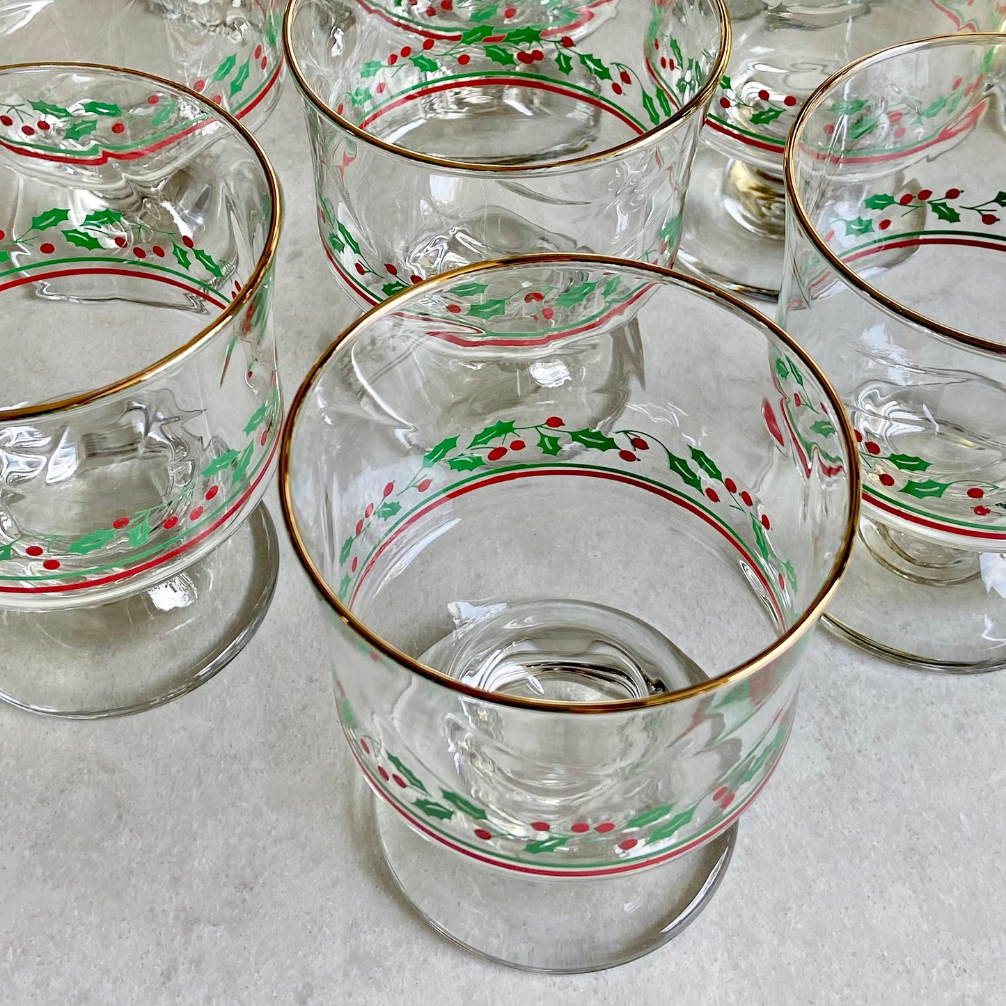 Vintage Arby's Gold Trimmed Champagne Coupes / Dessert Cups - 18 Available