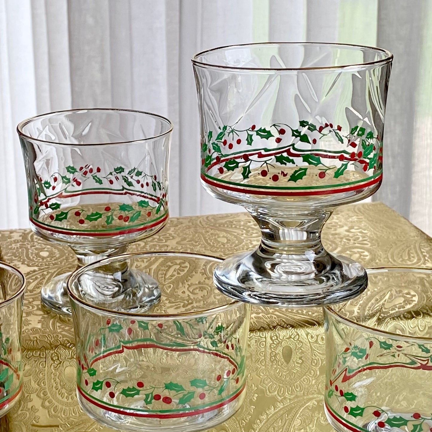 Vintage Arby's Gold Trimmed Champagne Coupes / Dessert Cups - 18 Available