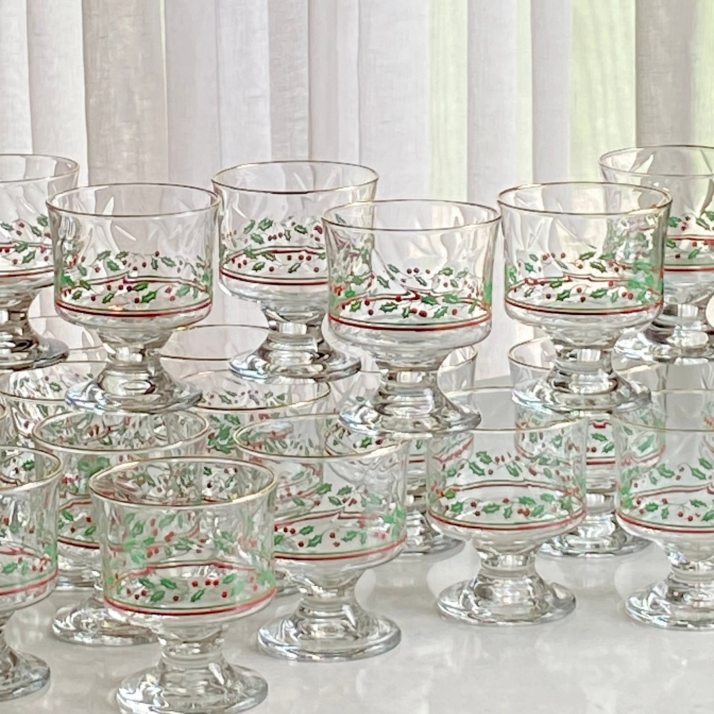 Vintage Arby's Gold Trimmed Champagne Coupes / Dessert Cups - 18 Available