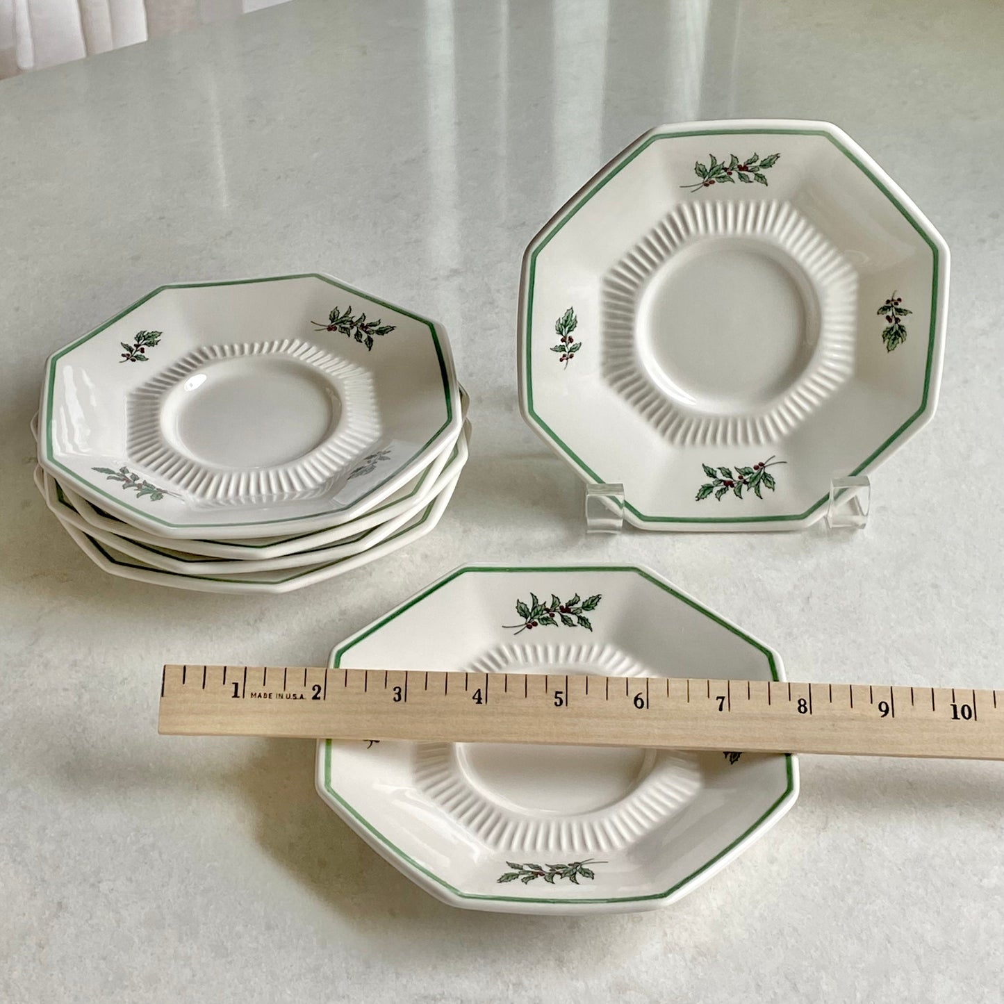 Vintage Nikko Classic Collection Christmas Cups and Saucers - 6 sets, 12 pieces total