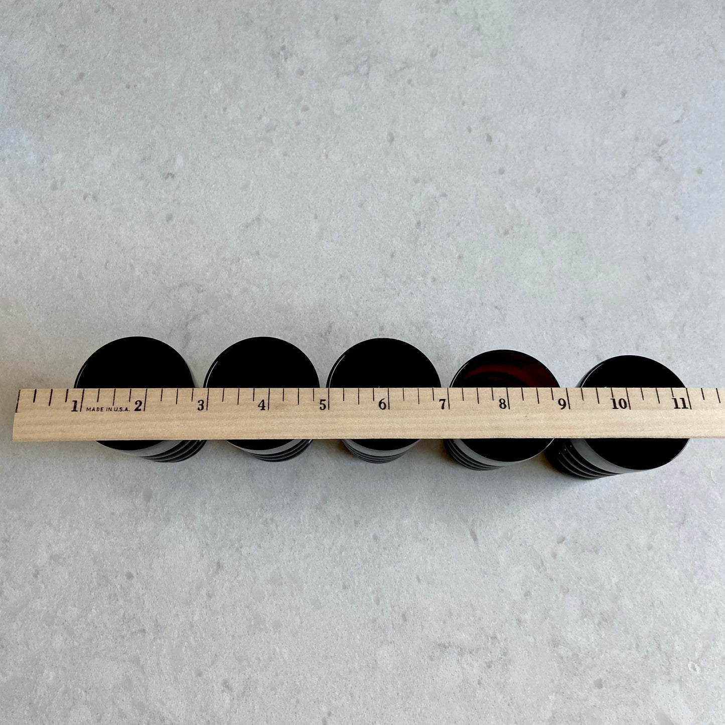 Vintage Black Amethyst Banded Glasses - Set of 5