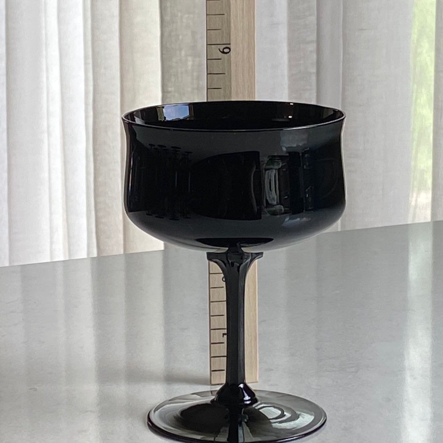 Vintage Lenox Midnight Mood Black Glasses (circa 1974 - 1982) - Set of 12