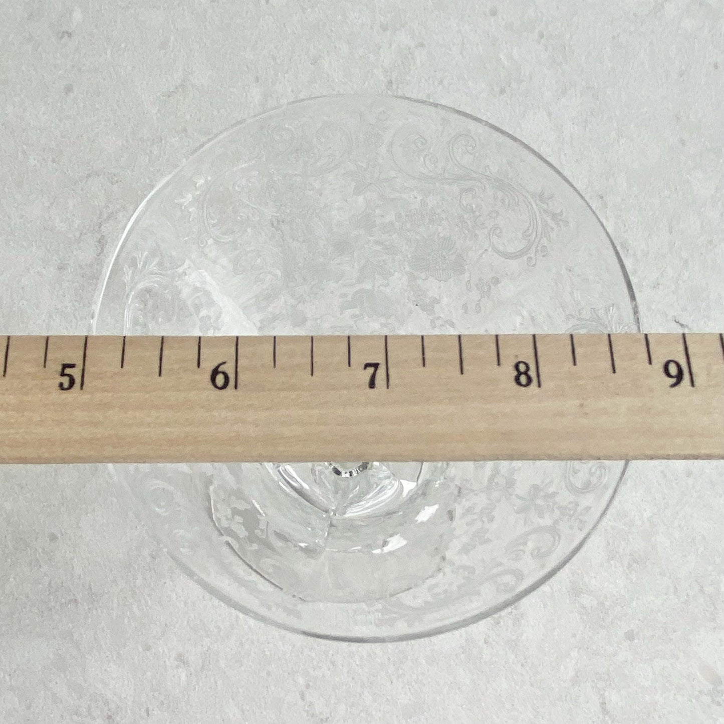 Vintage Cambridge Chantilly Etched Glasses (circa 1939 - 1958) - Set of 5 Goblets