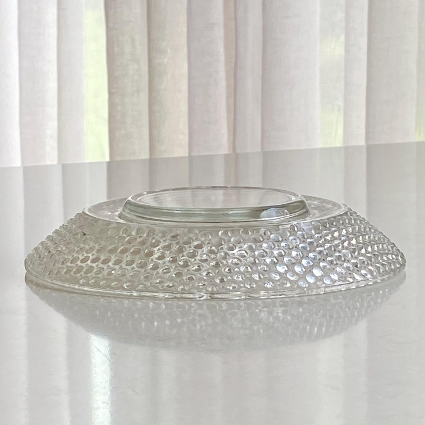 Vintage Duncan & Miller Hobnail Spinning Wheel Ashtray - Large Size, 6-1/2 in.