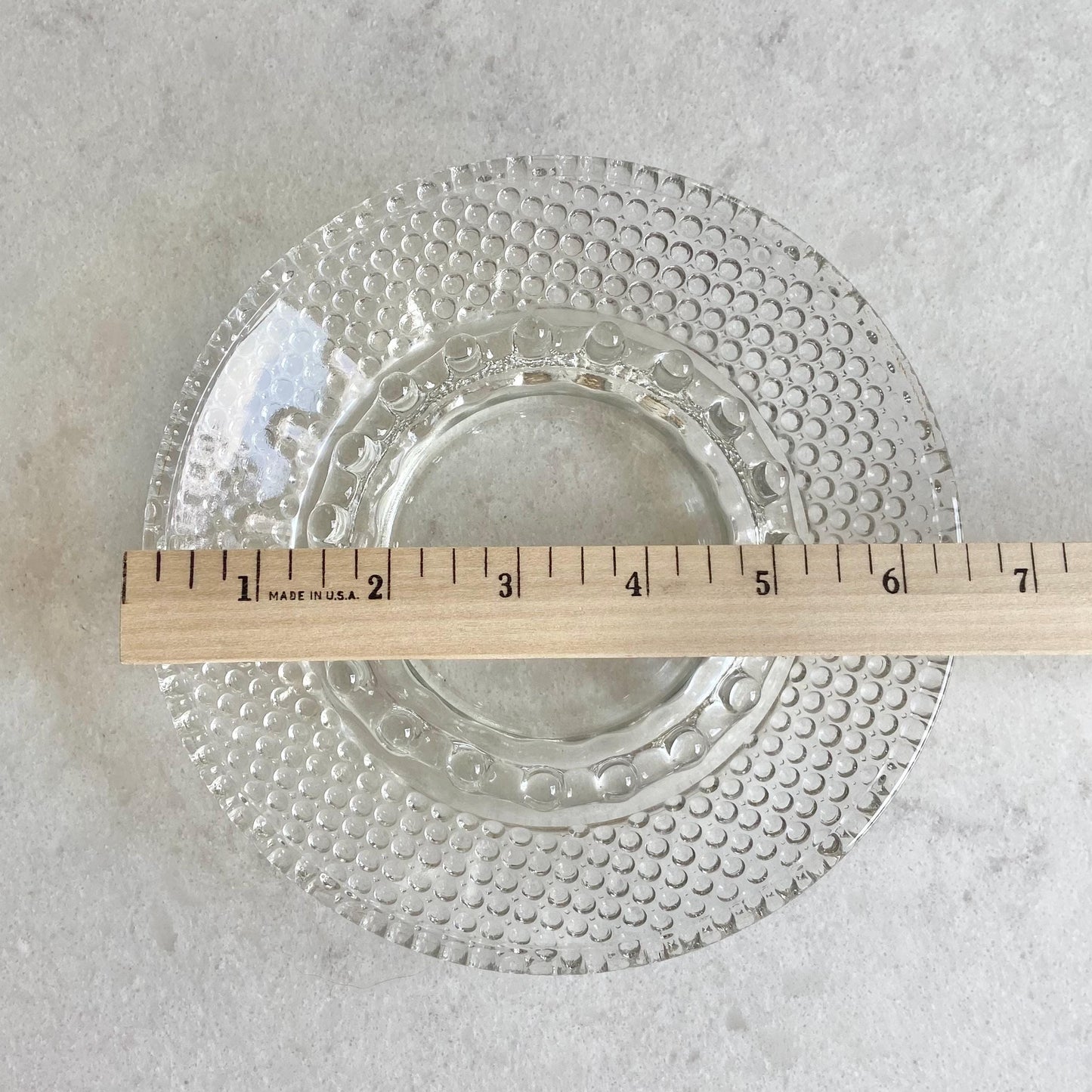 Vintage Duncan & Miller Hobnail Spinning Wheel Ashtray - Large Size, 6-1/2 in.