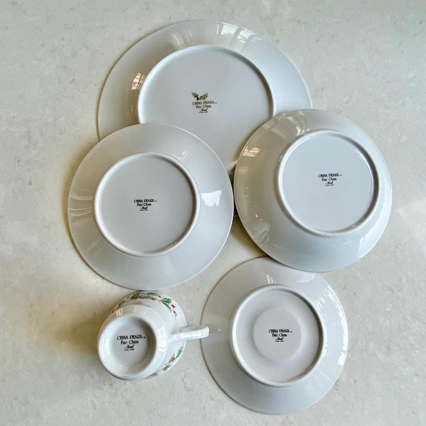 Vintage China Pearl Noel Dishes - Service for 16 available