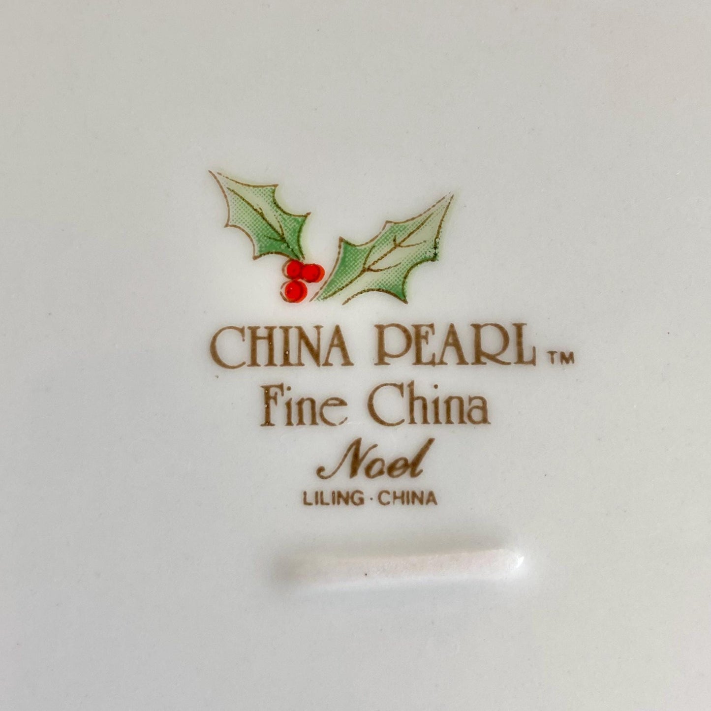 Vintage China Pearl Noel Oval Serving Platters - Two Available