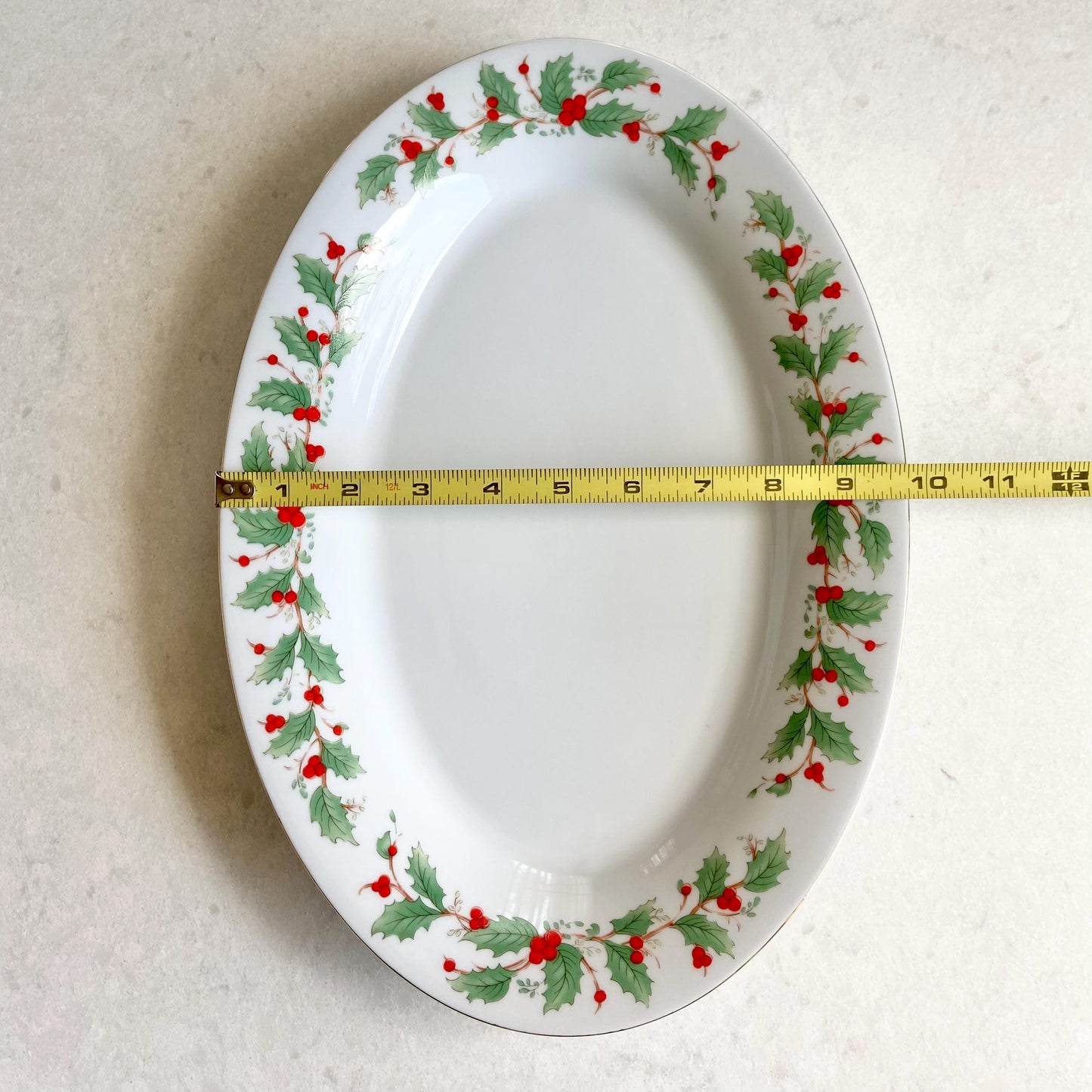 Vintage China Pearl Noel Oval Serving Platters - Two Available