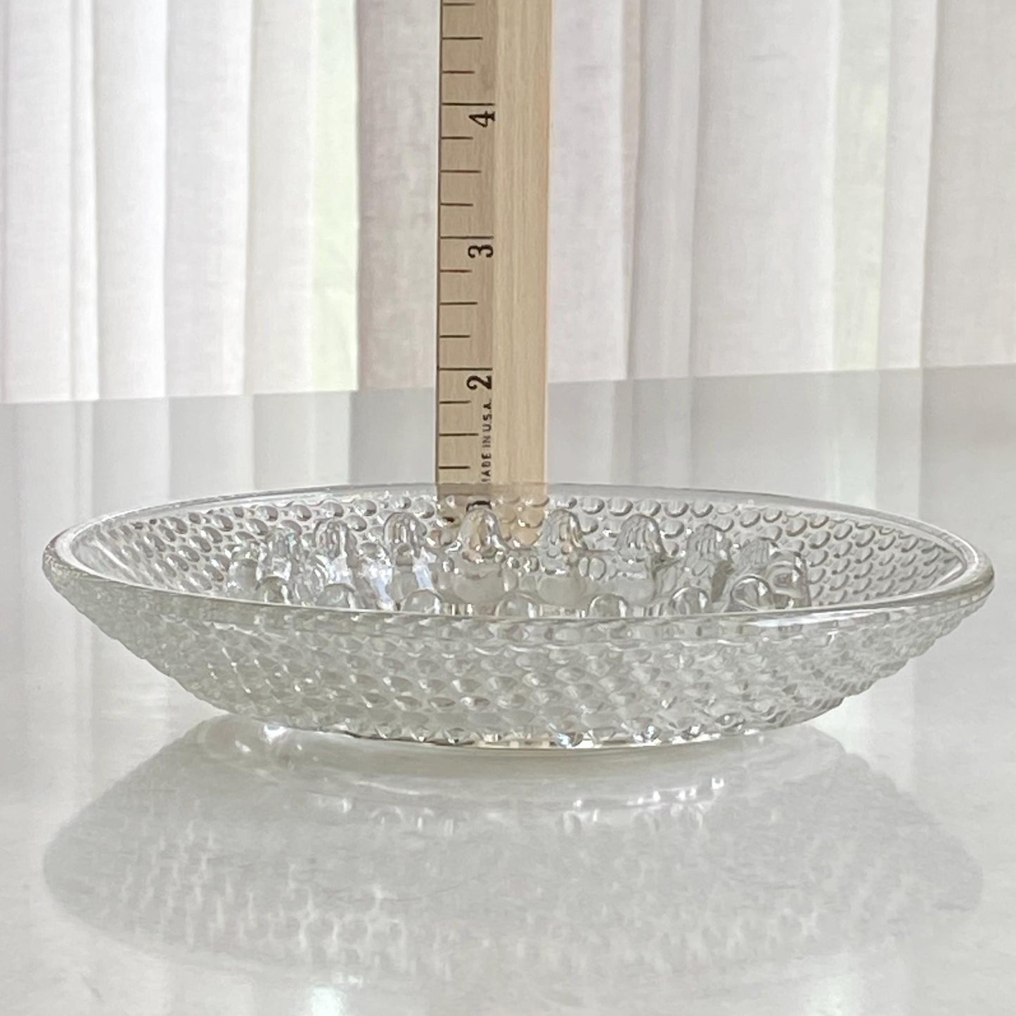 Vintage Duncan & Miller Hobnail Spinning Wheel Ashtray - Large Size, 6-1/2 in.