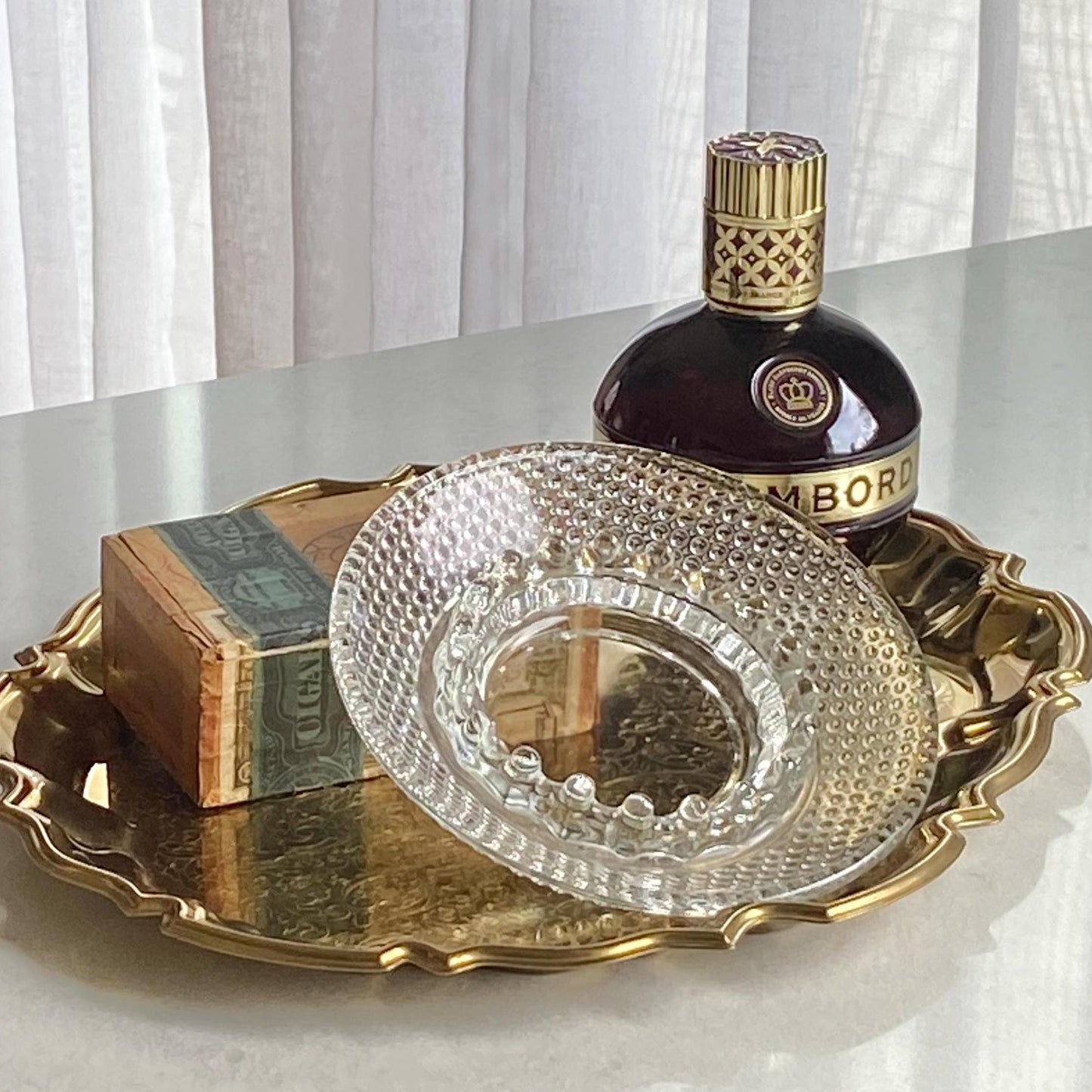 Vintage Duncan & Miller Hobnail Spinning Wheel Ashtray - Large Size, 6-1/2 in.