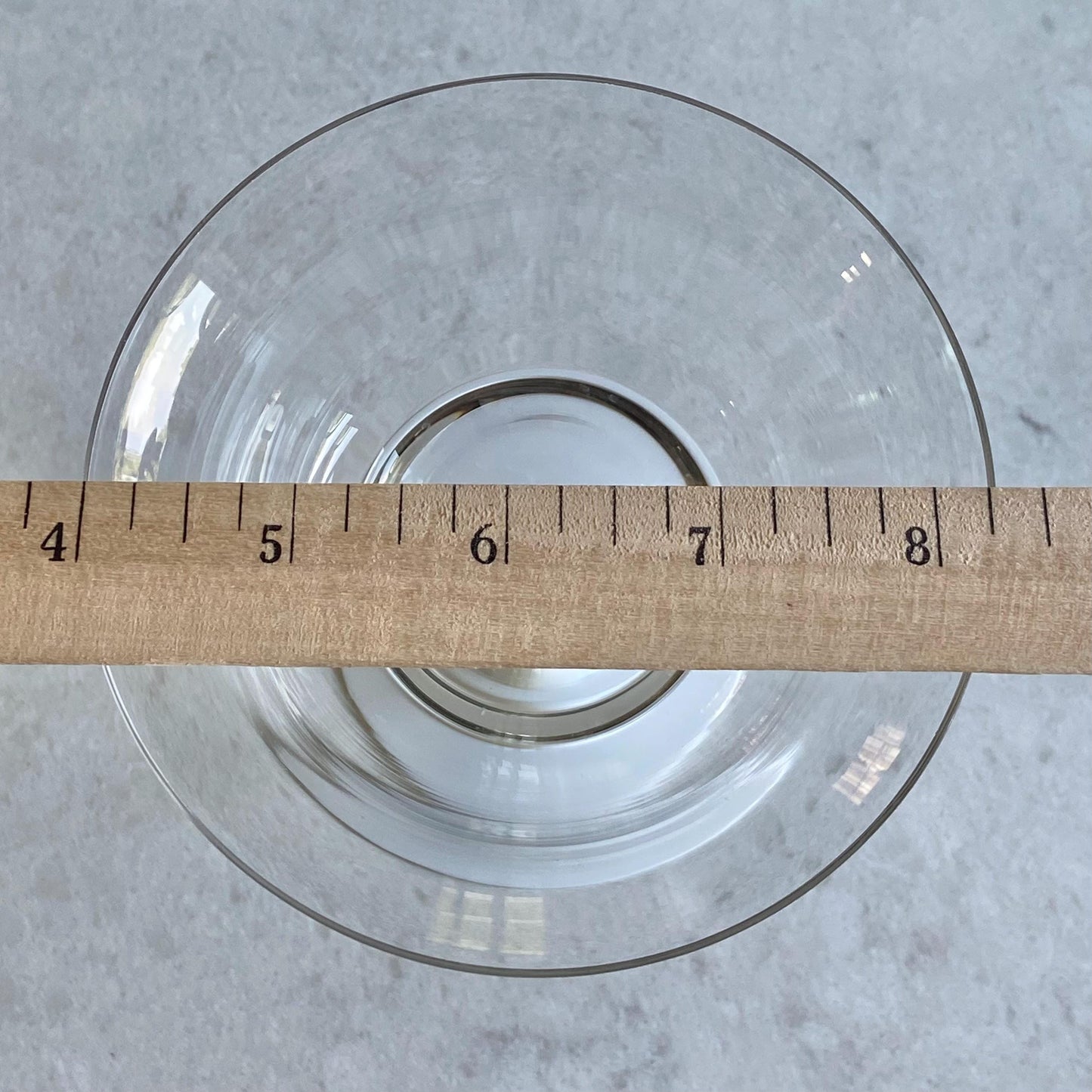 Vintage White Stem Champagne / Cocktail Glasses - Set of 8