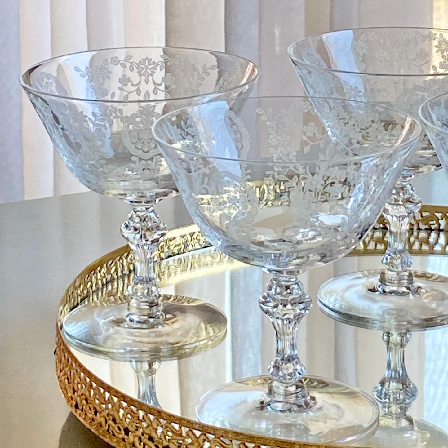 Vintage Tiffin June Night Glasses (circa 1941 - 1966) - Set of 8