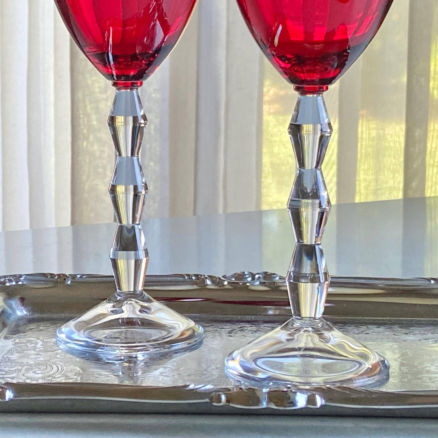 Vintage Lenox Ruby Carat Glasses (circa 2000 - 2001) - Set of 2
