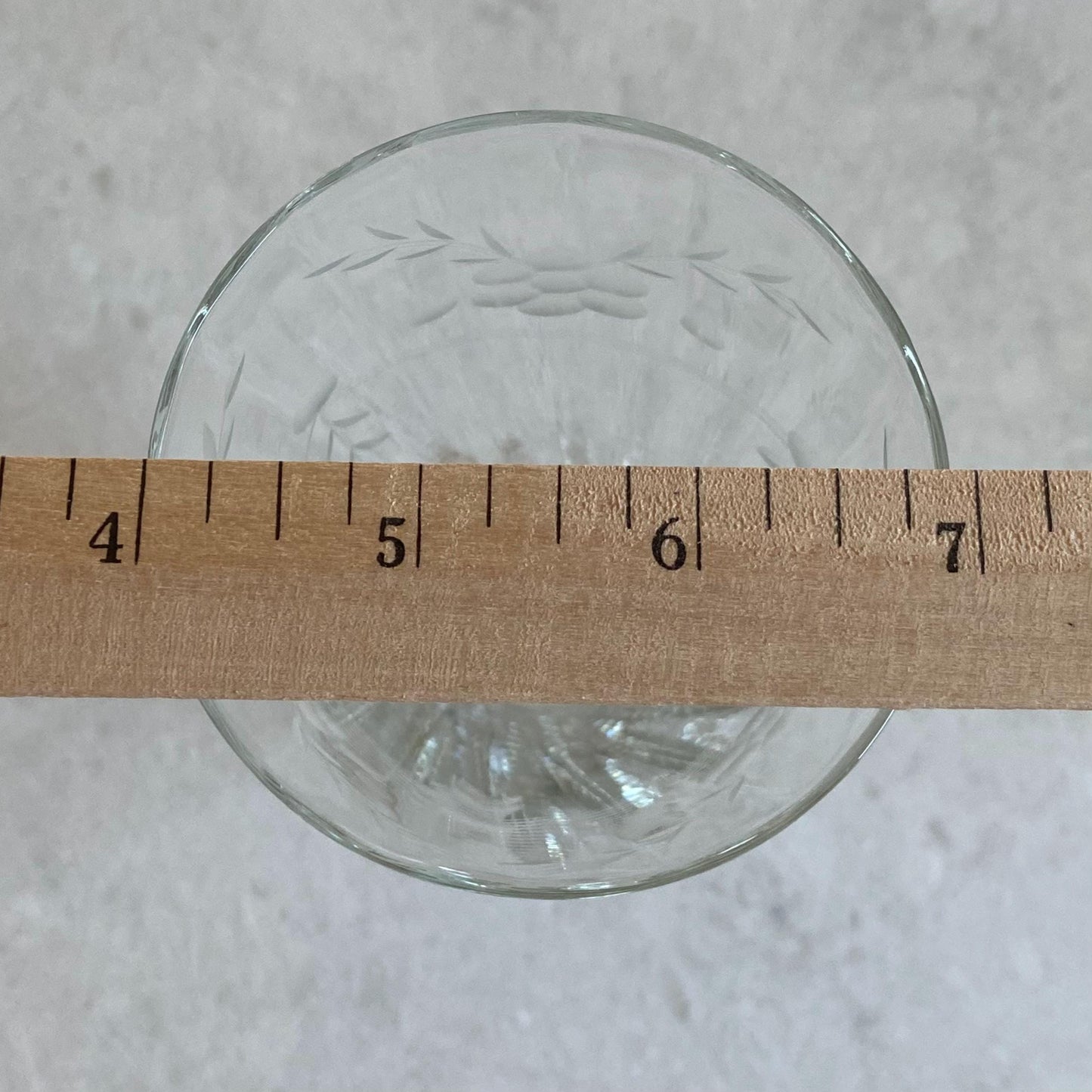 Vintage Etched Optic Panel Glasses - Set of 5