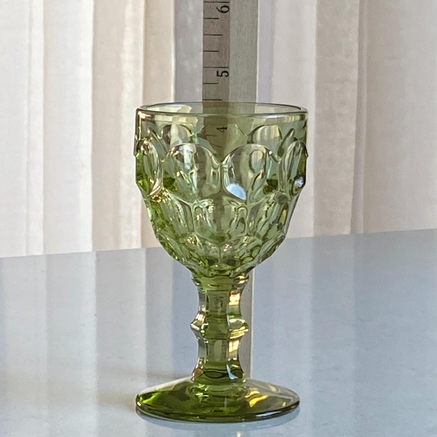 Vintage Imperial Provincial Honeycomb Thumbprint Glasses - Mixed set of 4