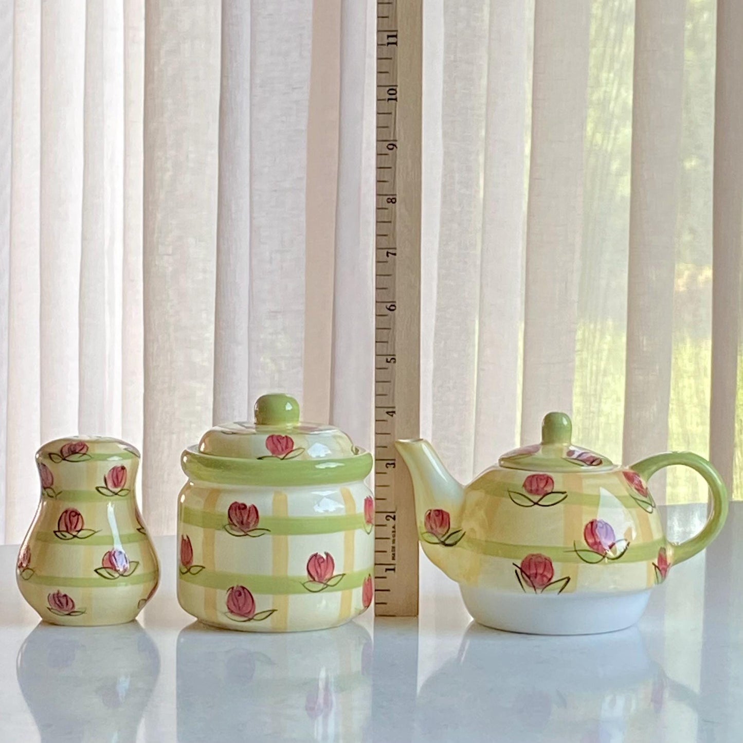 Vintage Royal Norfolk Country Rose Set - Sugar, Creamer, Salt and Pepper Shakers