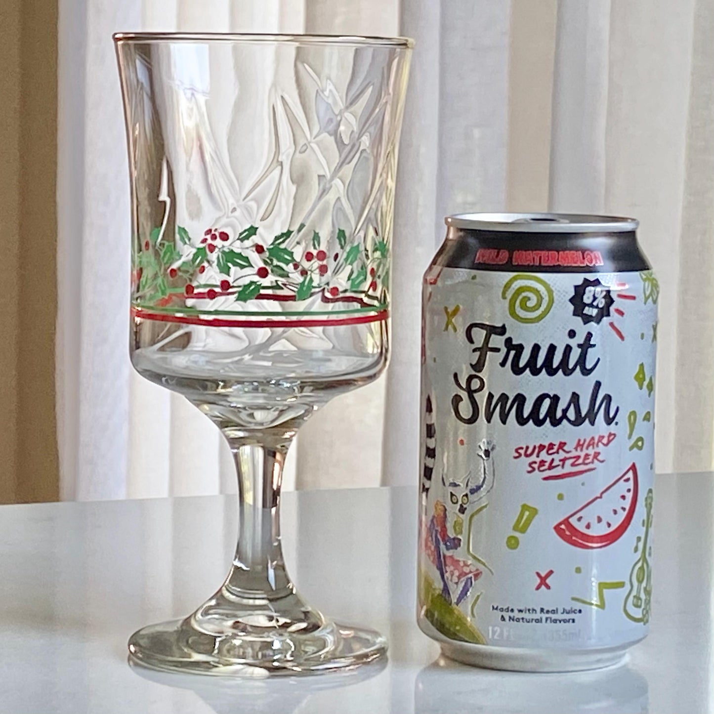Vintage Arby's Gold Trimmed Christmas Glasses - 24 available, sold in sets of 12