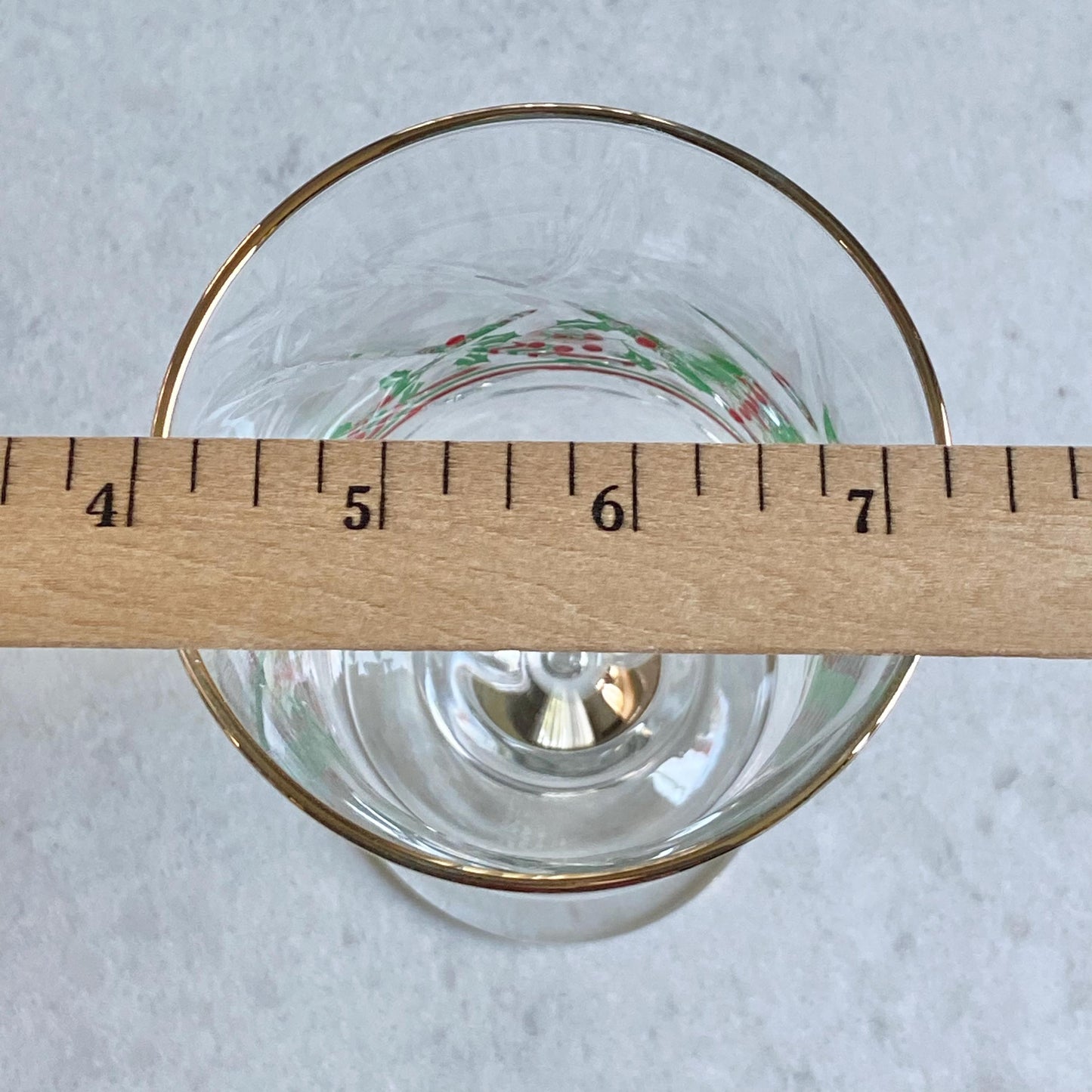 Vintage Arby's Gold Trimmed Christmas Glasses - 24 available, sold in sets of 12