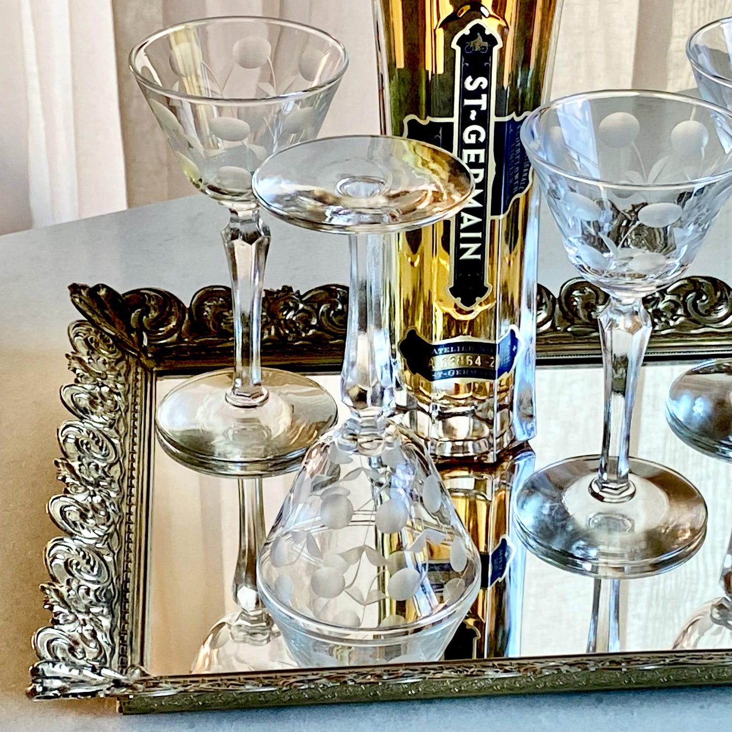 Vintage Libbey Carlton Dot Glasses - Set of 9