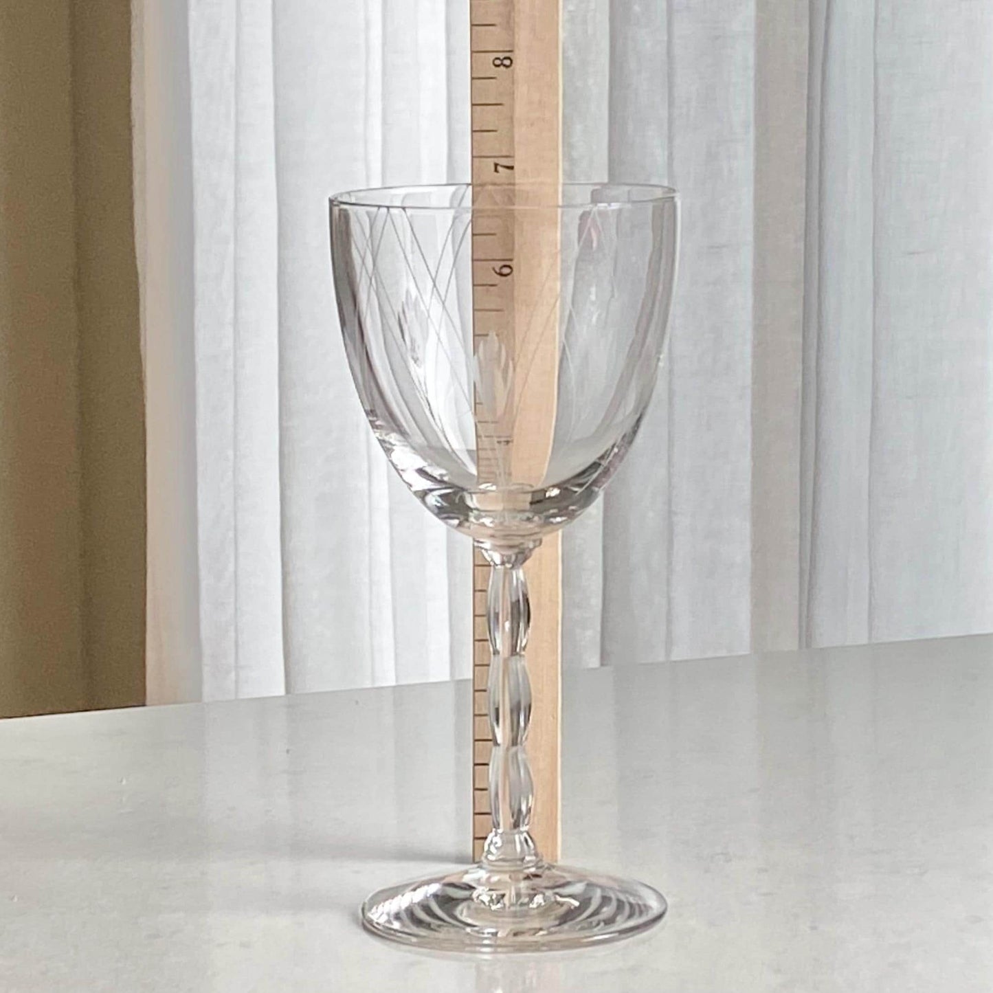 Vintage Fostoria Heraldry Etched Glasses (circa 1935 - 1969) - Set of 7